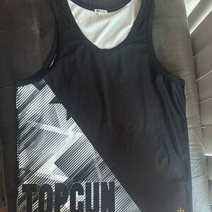 Rebel Athletics Top Gun Black Graphic Athletic Tank